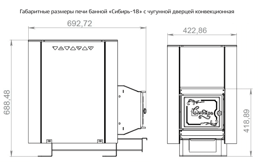 Размер печей для бани. Печь банная Сибирь с чугунной топочной камерой. Сибирь 24 печь банная габариты. Печь камин Сибирь 15 габариты. Чугунная банная печь 